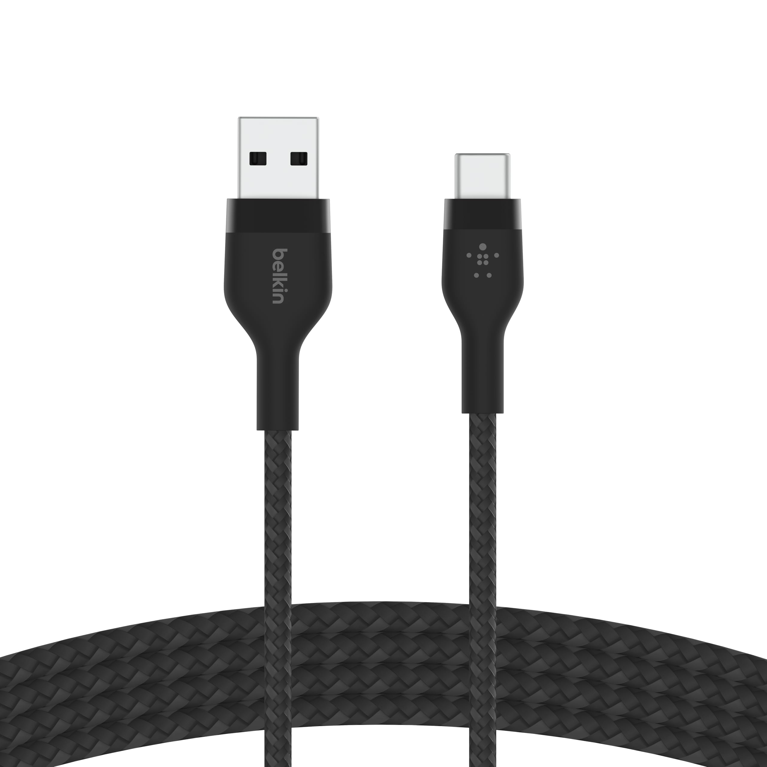 Belkin BoostCharge Pro Flex Braided USB-C to USB-A Fast Charging Cable (3.3FT/1M) - USB-IF Certified, Compatible with iPhone 16, iPad Pro, Galaxy S25, Note, Pixel & More - Durable Type C to A Cable for Home, Office & Travel - Black