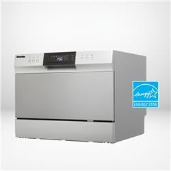 Danby Compact 6 Place Setting Countertop Dishwasher - Energy Efficient, Quiet Operation for Small Kitchens, Apartments & RVs | Perfect for Daily Dishes, Entertaining & Small Space Living
