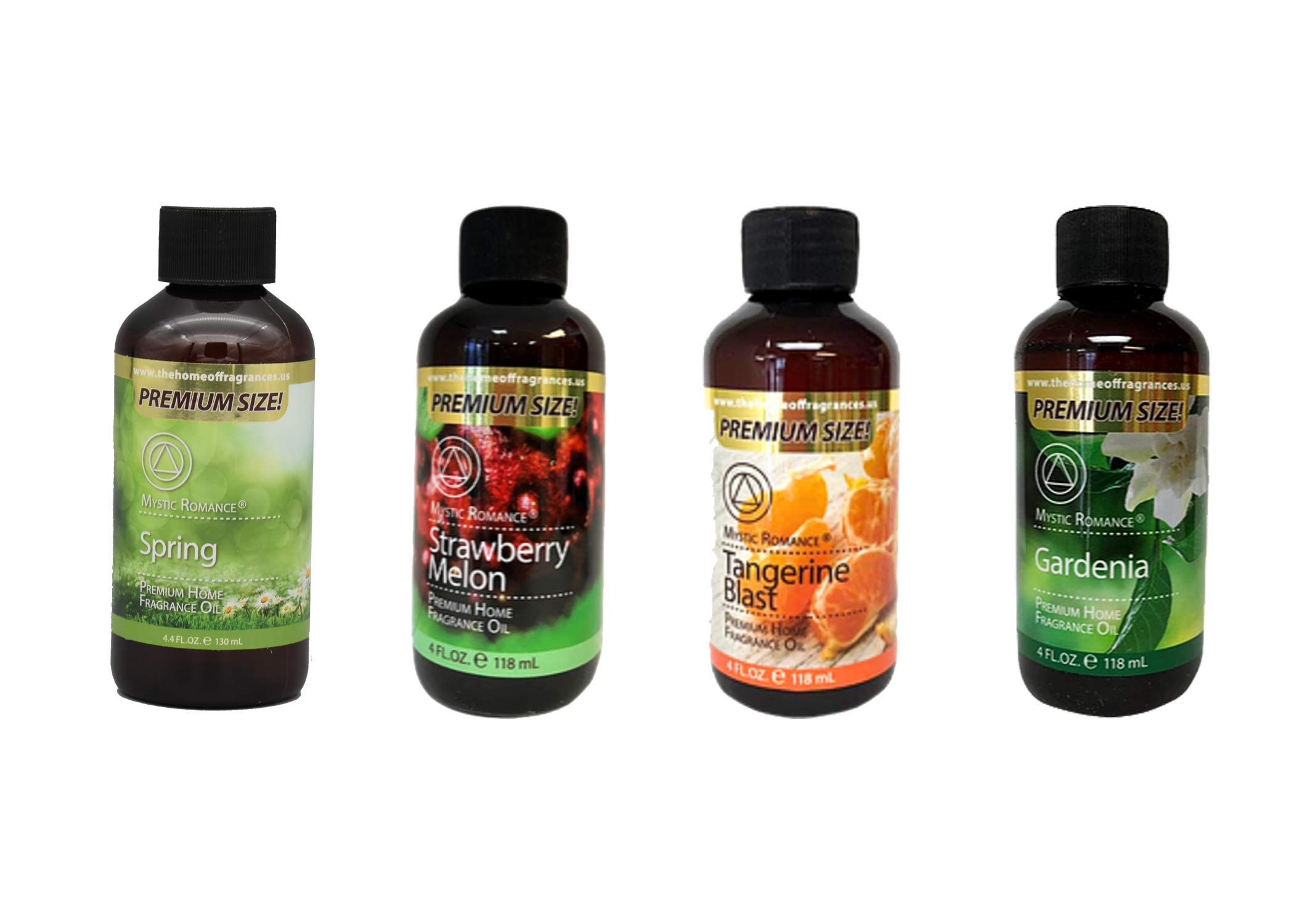 Premium 4-Pack 4oz Fragrance Oils for Home, Diffuser & DIY Candles - Aromatherapy Scents in Lavender, Vanilla, Citrus & More