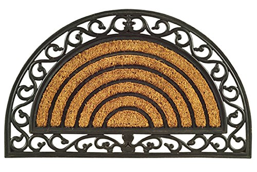 Premium Half Circle Coir Doormat with Rubber Back - 18