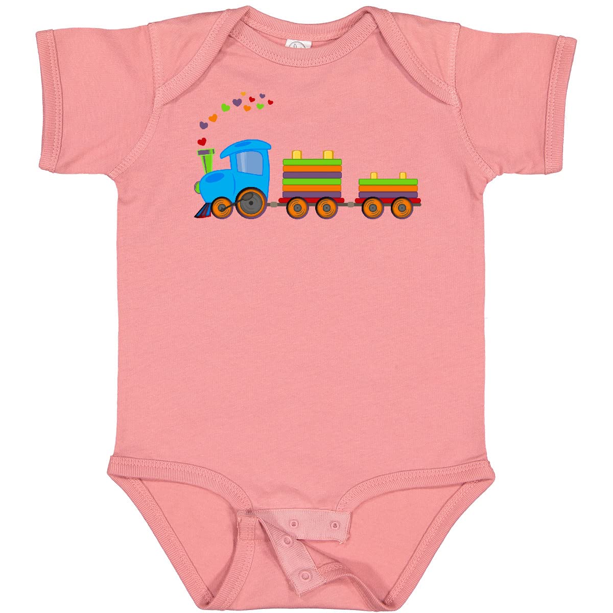 Inktastic Colorful Toy Train Baby Bodysuit - Soft Cotton Cute Infant Onesie for Boys & Girls - Perfect for Playtime, Photoshoots & Everyday Wear
