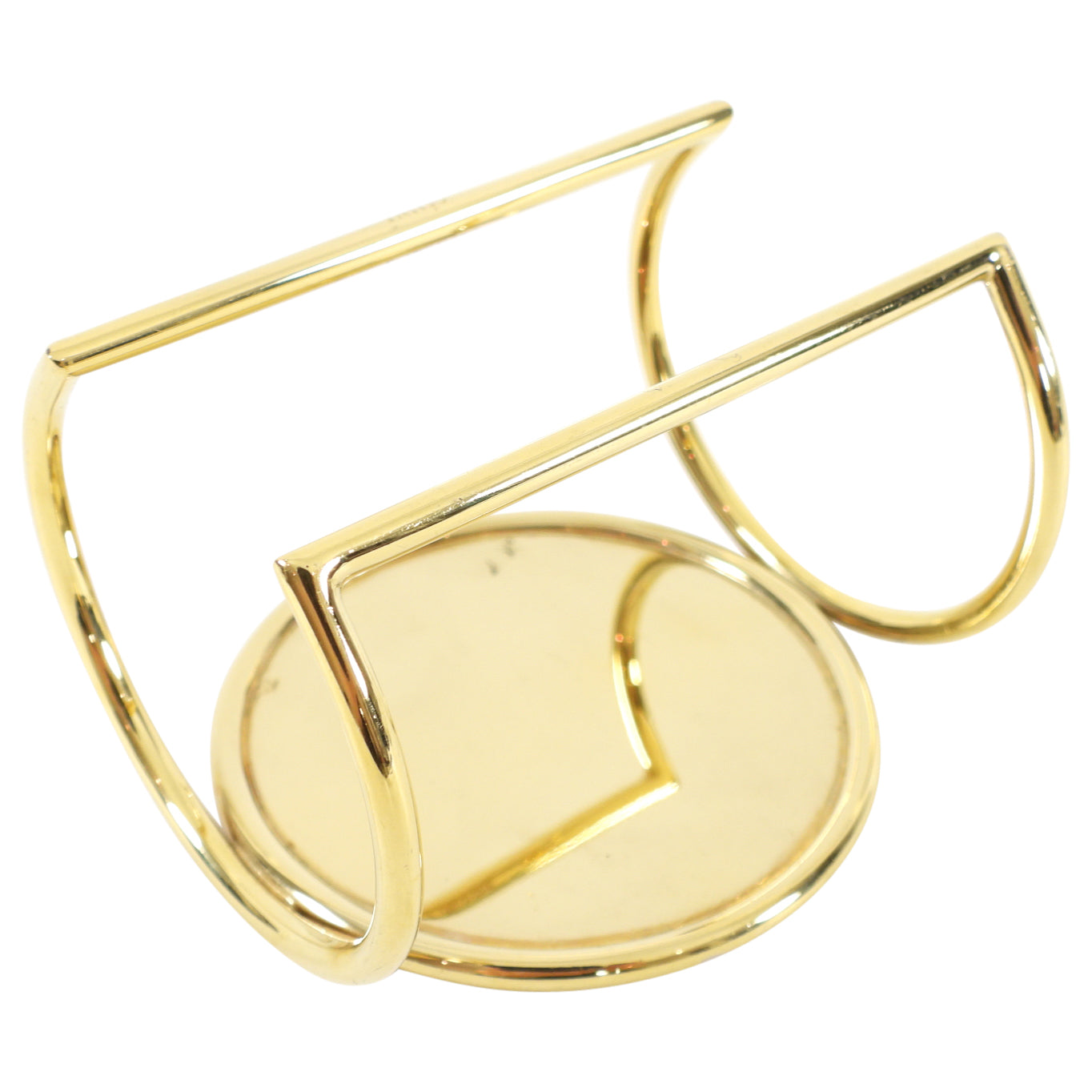 Celine Phoebe Philo Marble and Gold Geometric Cuff Bracelet - Luxury Fashion Jewelry for Women, Elegant Statement Piece for Parties, Weddings & Special Occasions