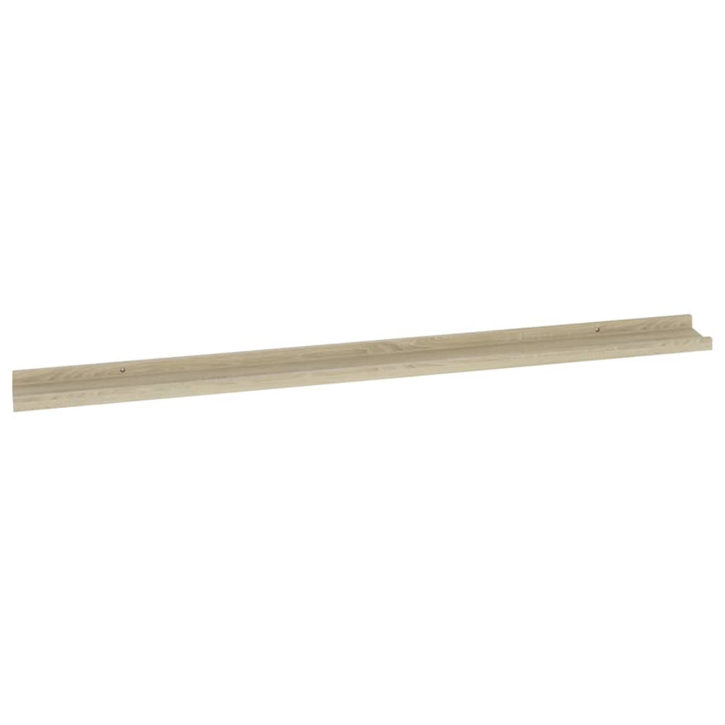 vidaXL Modern Wall Shelves Set of 4 - Sturdy MDF Floating Shelves in Sonoma Oak Finish - Easy to Assemble - Perfect for Home Office, Living Room & Bedroom Storage - Space-Saving Wall Decor & Organization Solution