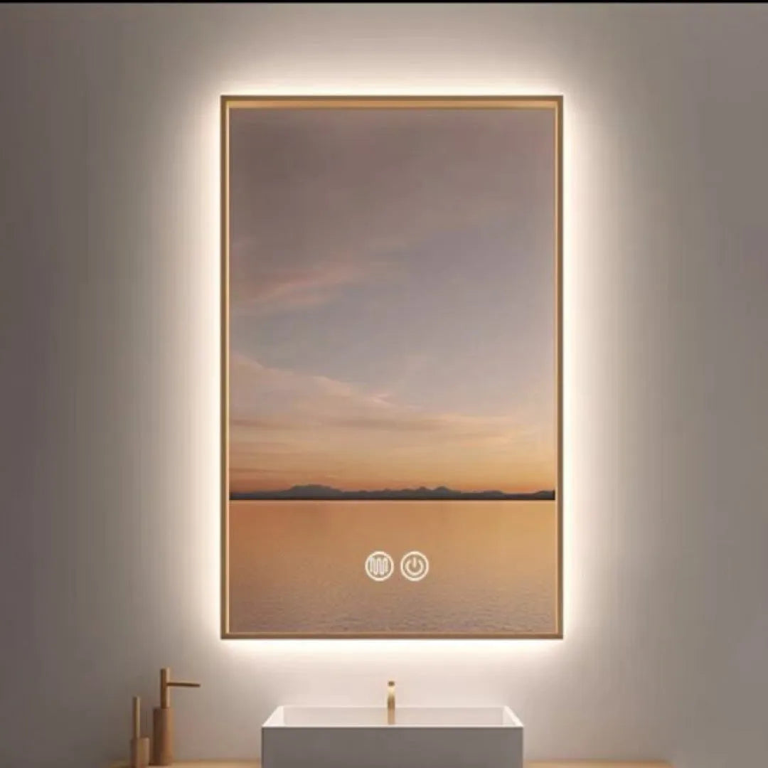 Vanity LED Mirror with Touch Control - MSL003 for Makeup, Shaving & Home Decor - Dimmable Lights & Magnifying Option