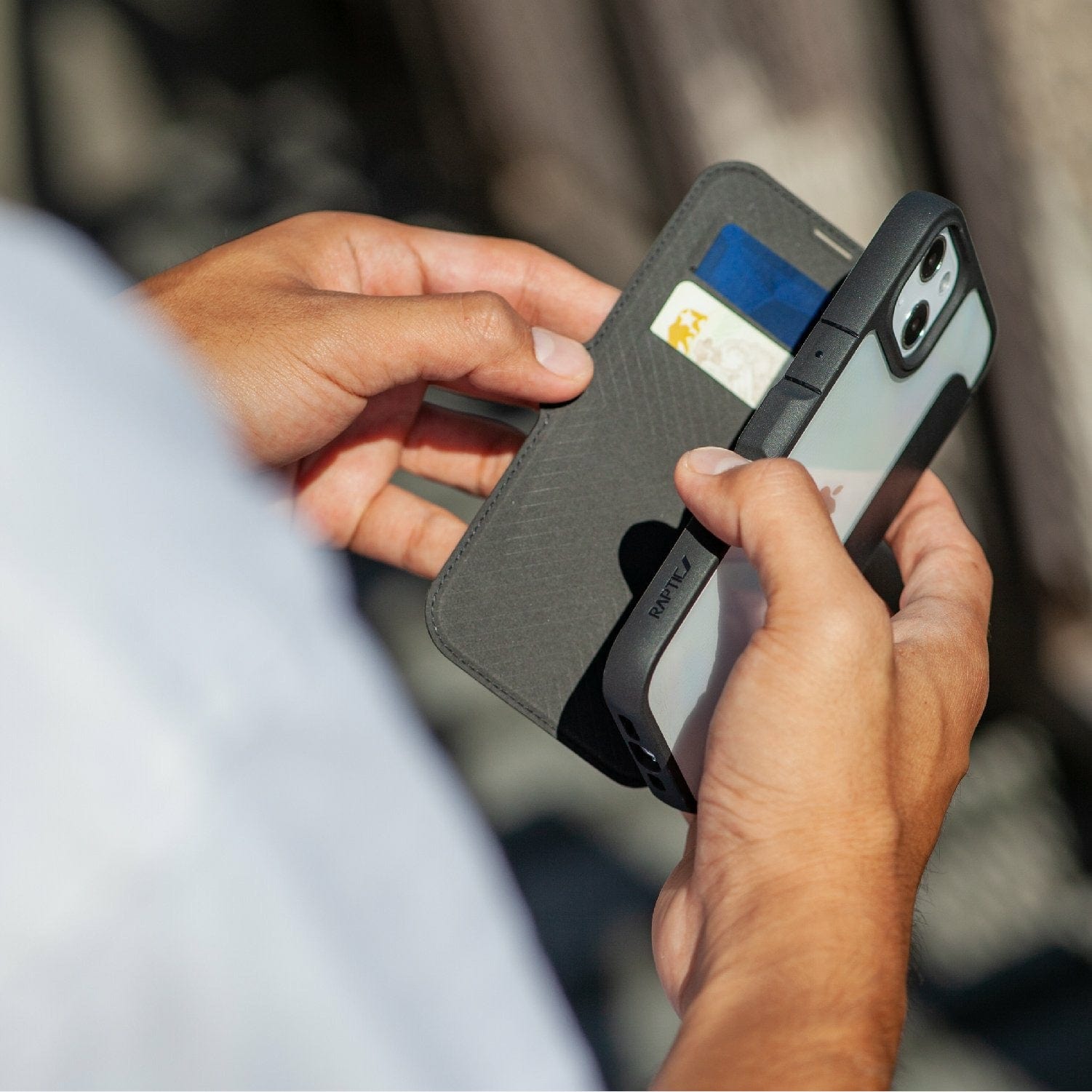 Premium Magnetic Flip Wallet Case for iPhone 13 Pro Max - Genuine Leather Cover with Secure Card Slots | Perfect for Business Professionals & Daily Commuters