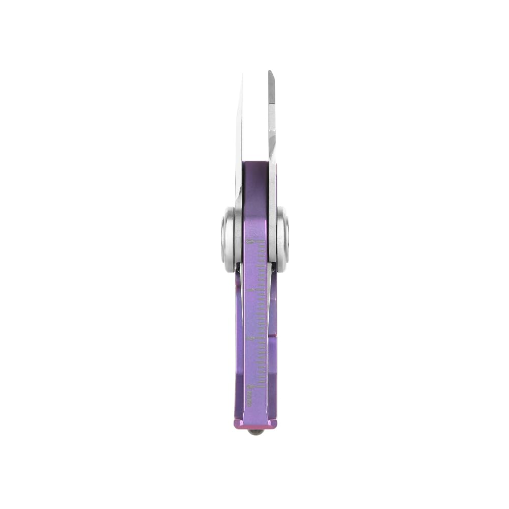 OKNIFE Titanium Purple Emergency Survival Whistle with Knife - Perfect for Hiking, Camping, and Outdoor Adventures