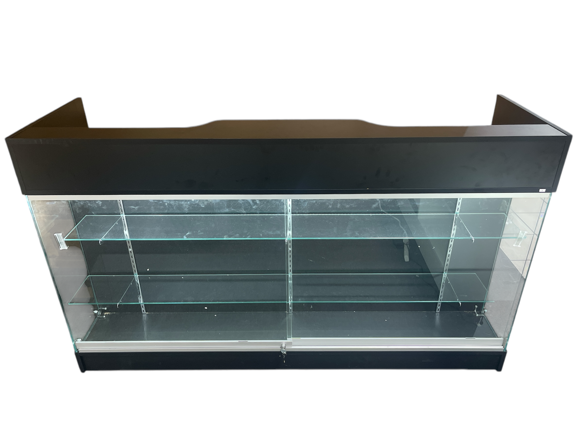 4ft & 6ft Black LED Showcase Cabinet with Adjustable Shelves - Perfect for Retail Stores, Boutiques & Jewelry Displays