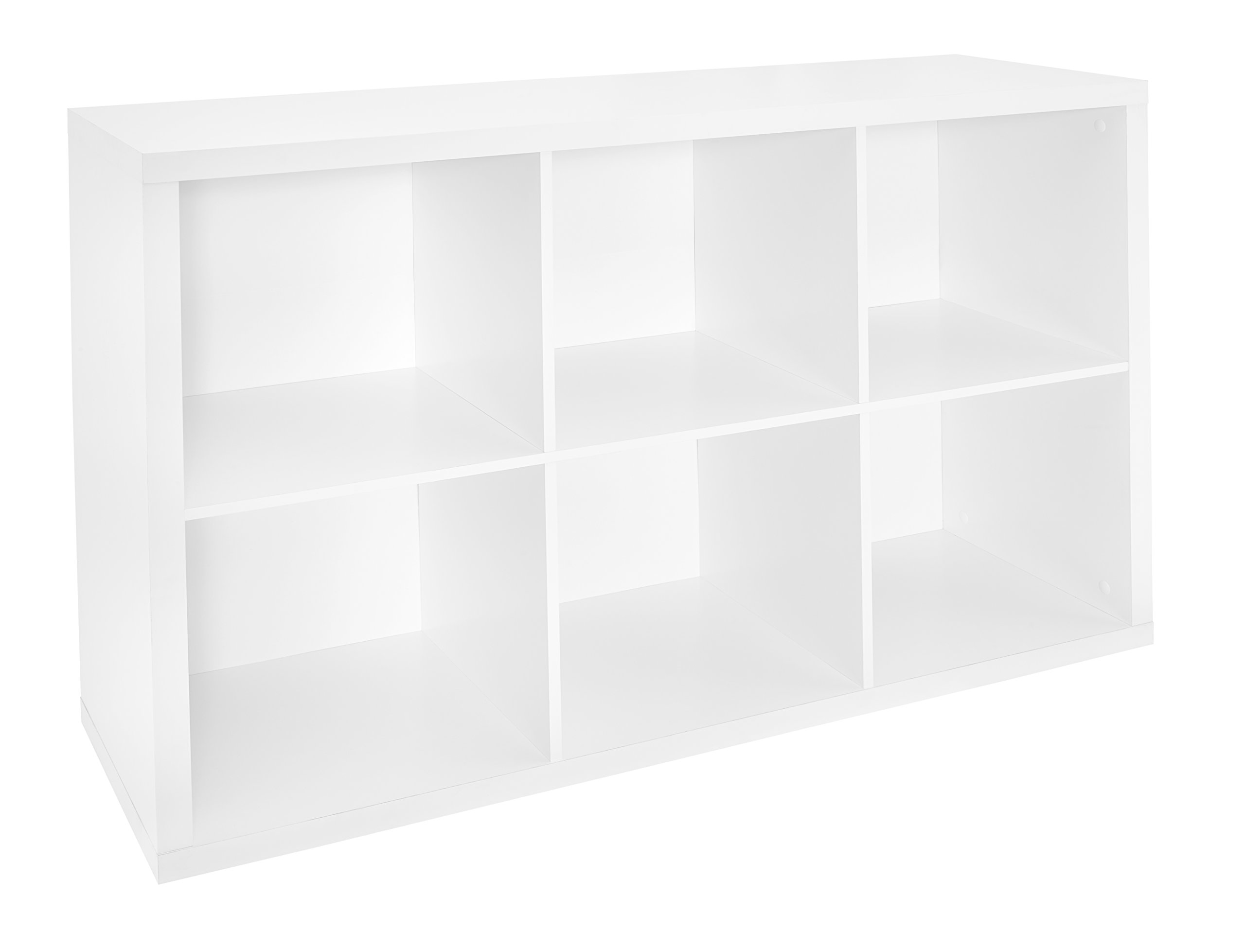 ClosetMaid 6-Cube Storage Organizer Shelf - Wooden Bookshelf with Back Panel for Bedroom, Living Room & Office - Easy Assembly White Finish - Perfect for Toys, Books & Home Decor Organization