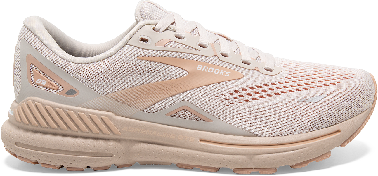 Women's Adrenaline GTS 23 Running Shoes - Lightweight Support for Neutral Pronation, Crystal Grey/Villa/White - Perfect for Jogging, Gym Workouts & Daily Walking