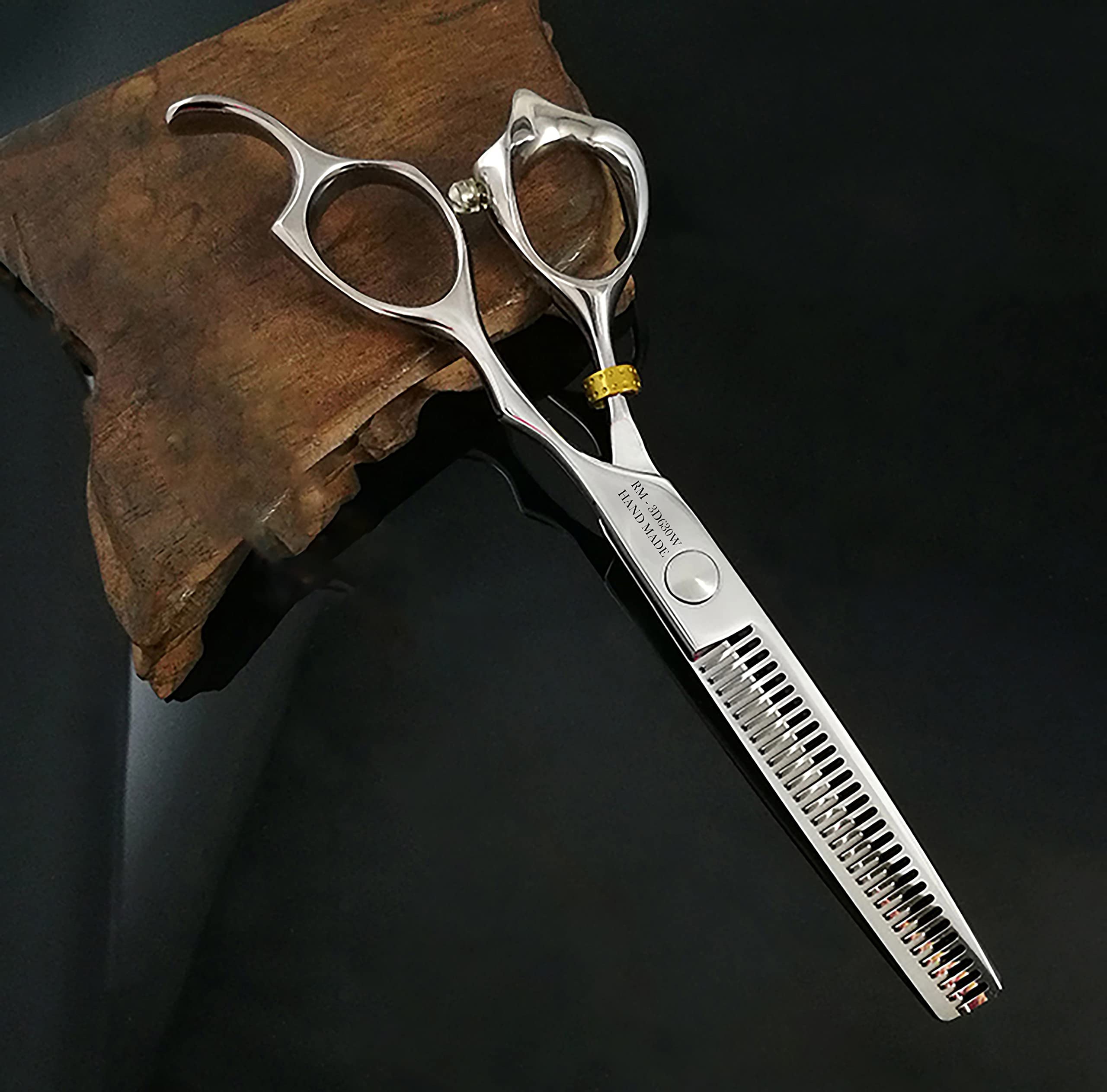 Romonix 6 Inch Professional Barber Hair Scissors & Thinning Shears - Sharp Hair Cutting & Styling Tools for Salon & Home Use
