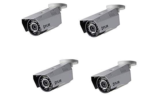 **Digimerge FLIR C233BC 4-in-1 Outdoor Security Bullet Camera – 1.3MP HD, WDR, 3.6mm Lens, 70ft Night Vision – Compatible with AHD/CVI/TVI/CVBS/Lorex & FLIR MPX DVR – White (4 Pack, Camera Only) – Ideal for Home, Business & Warehouse Surveillance**