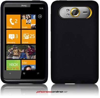 HTC HD7 Silicone Case Cover - Black Protective Skin for HTC HD7 Smartphone | Perfect for Daily Use, Travel & Work