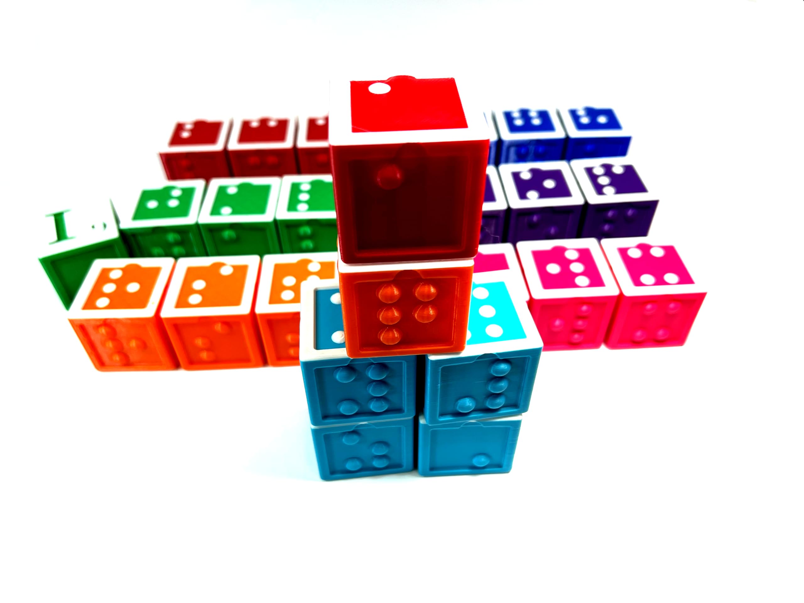 Braille Alphabet and Number Learning Blocks - Educational Toy for Kids with Spanish Text - Perfect for Early Childhood Development & Tactile Learning Activities