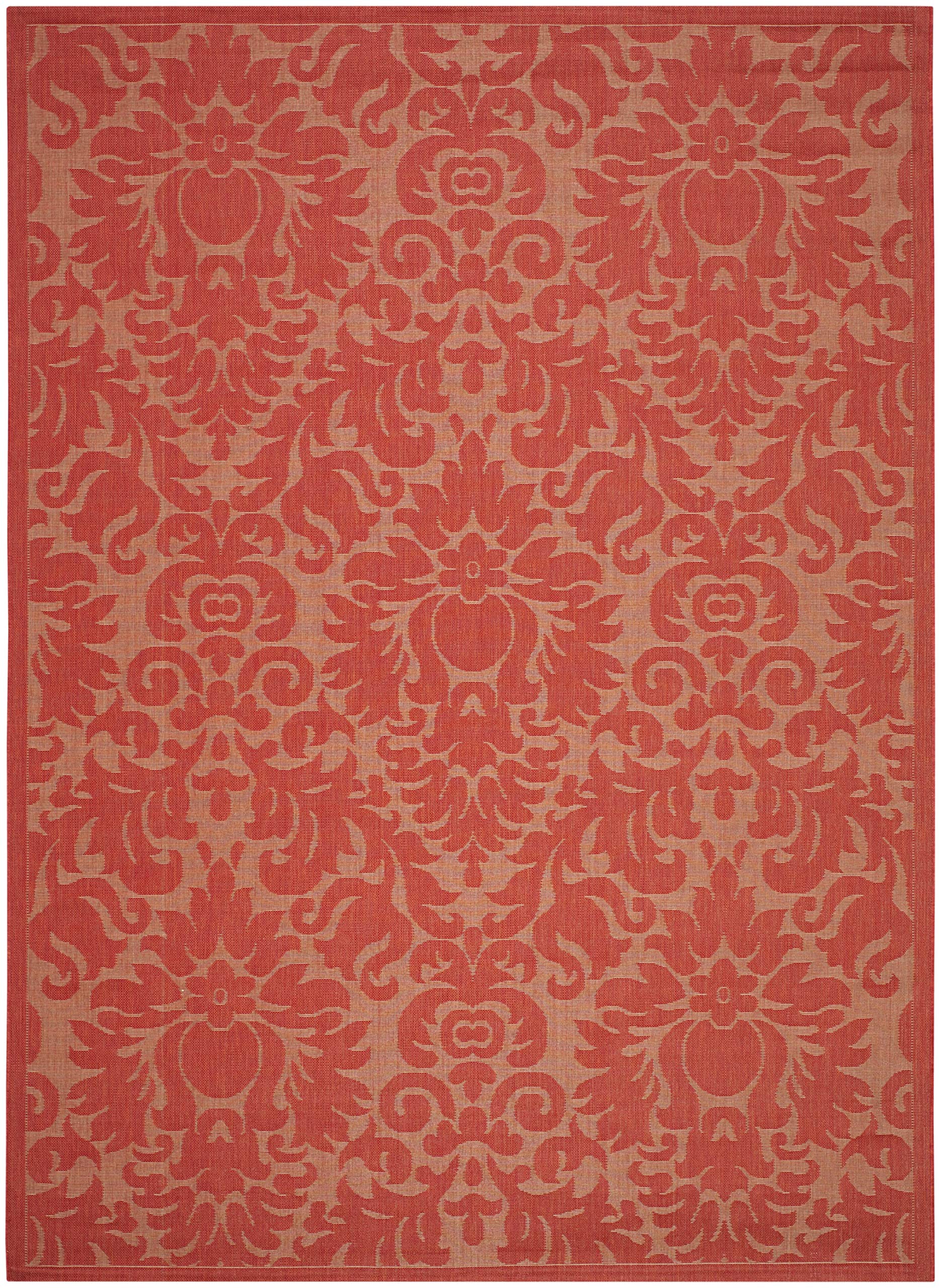 SAFAVIEH Courtyard Collection 9' x 12' Red Area Rug - Non-Shedding, Easy Care & Washable Indoor/Outdoor Rug for Living Room, Bedroom, Patio, Backyard, Mudroom - CY2714-3777