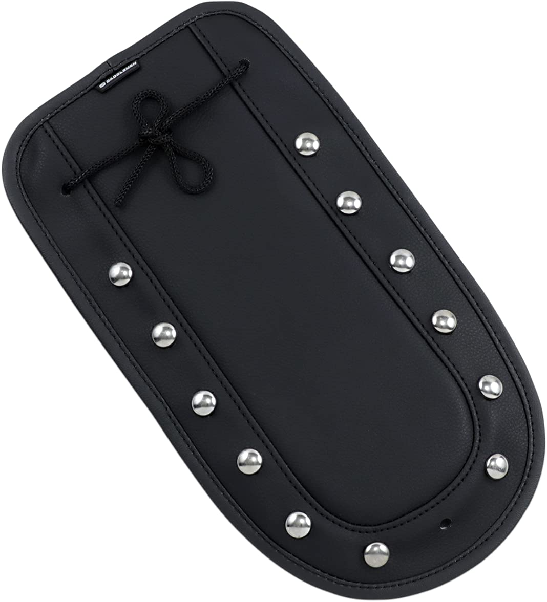 Saddlemen T8700-97-S Black Studded Solo Seat for Harley Davidson Motorcycles - Premium Fender Chap for Comfort & Style on Long Rides & Cruising