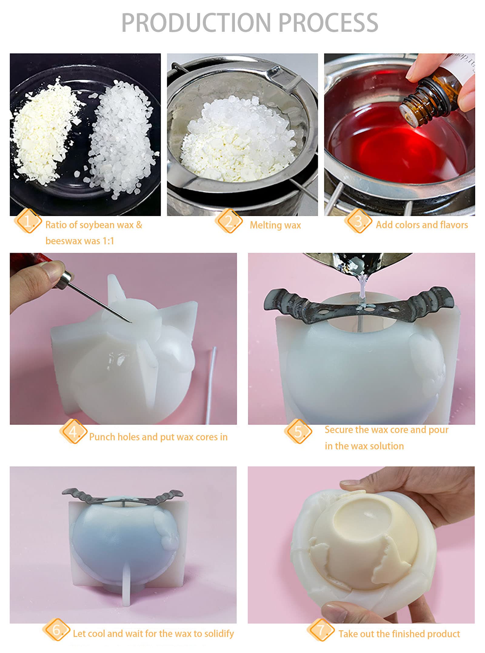 3D Globe Shaped Earth & Moon Candle Molds for DIY Candle Making - Epoxy Resin Mold, Aromatherapy Scented Candle & Soap Molds, Desktop Decorations - Perfect for Home Decor, Gifts, and Relaxation
