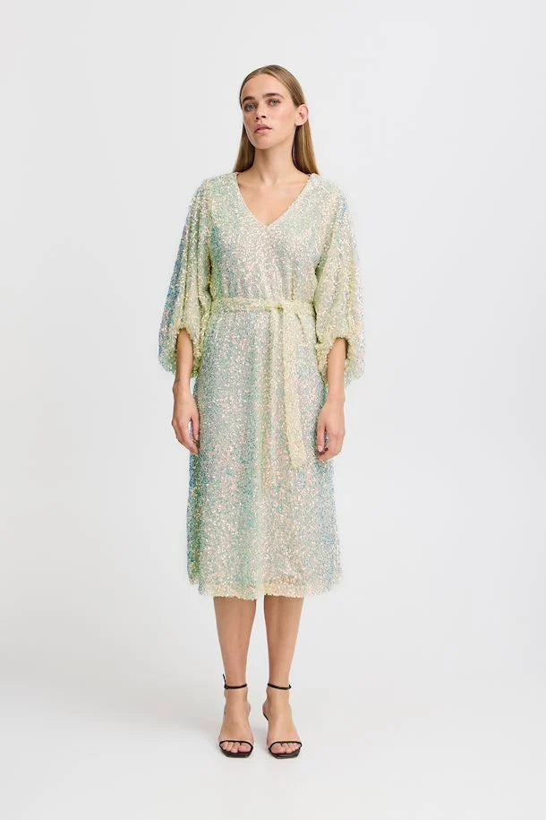 Marelly Rainbow Sequin Dress for Women - Sparkling Party & Evening Gown - Perfect for Prom, Wedding Guest & Special Occasions