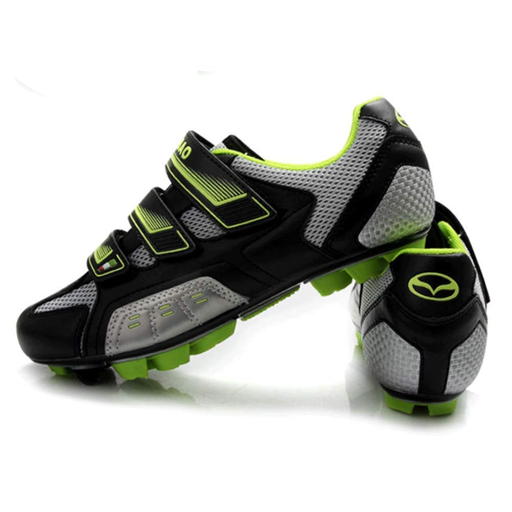 **SPD Cycling Shoes for Men & Women - MTB Mountain Bike Shoes with Lock Pedals - Black Size 45 - Perfect for Road & Trail Riding**