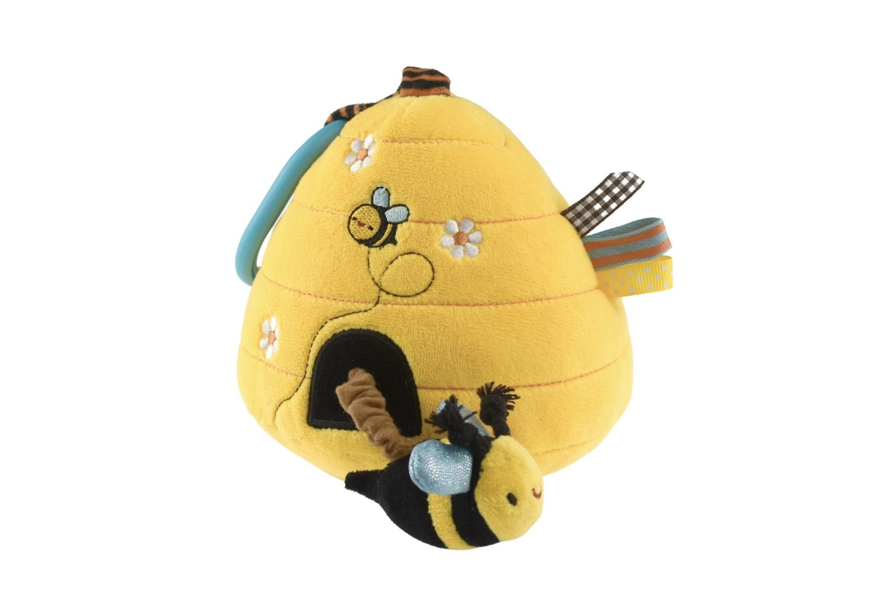Snuggle Buddy Hunny Bee Hive Hanger Toy - Soft Plush Stuffed Animal for Kids & Babies - Perfect for Nursery Decor, Crib Mobile, and Playtime Cuddles