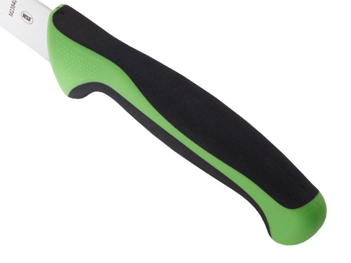 Mercer Culinary Millennia 6-Inch Green Utility Knife - Professional Chef Knife for Fruits Vegetables & Food Prep - Perfect for Home Kitchen, Restaurant & Camping Use