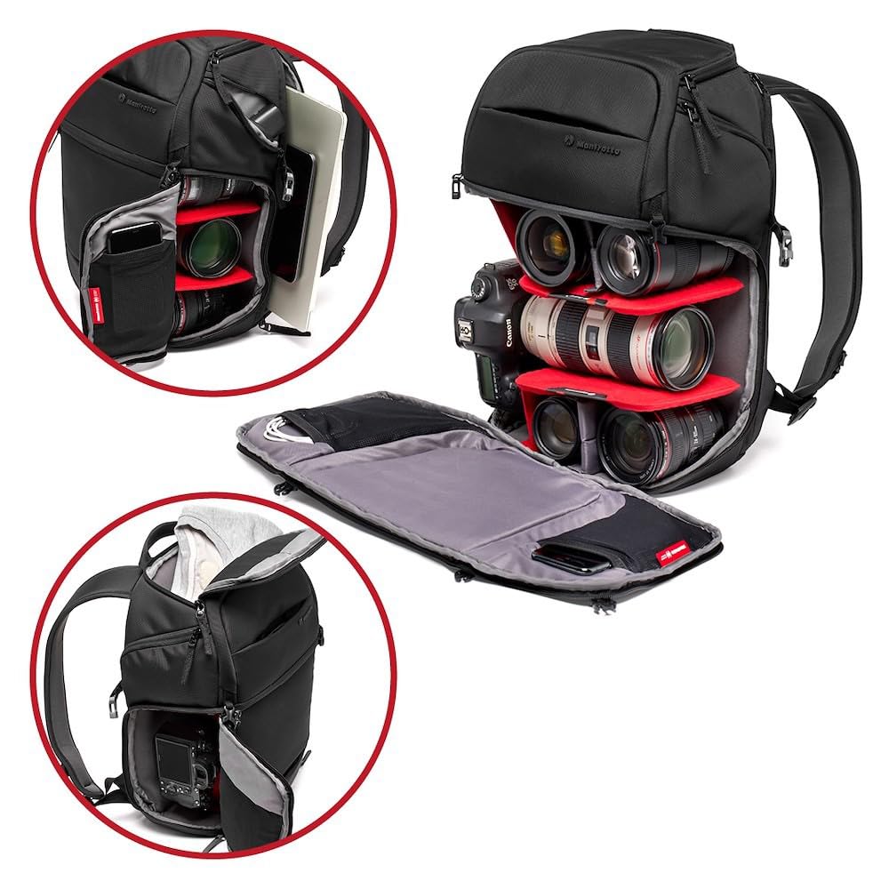 Manfrotto Advanced Fast III Professional DSLR/Mirrorless Camera Backpack - Waterproof Laptop Compartment, Customizable Dividers, Side Access & Tripod Mount - Perfect for Travel, Photography & Outdoor Adventures