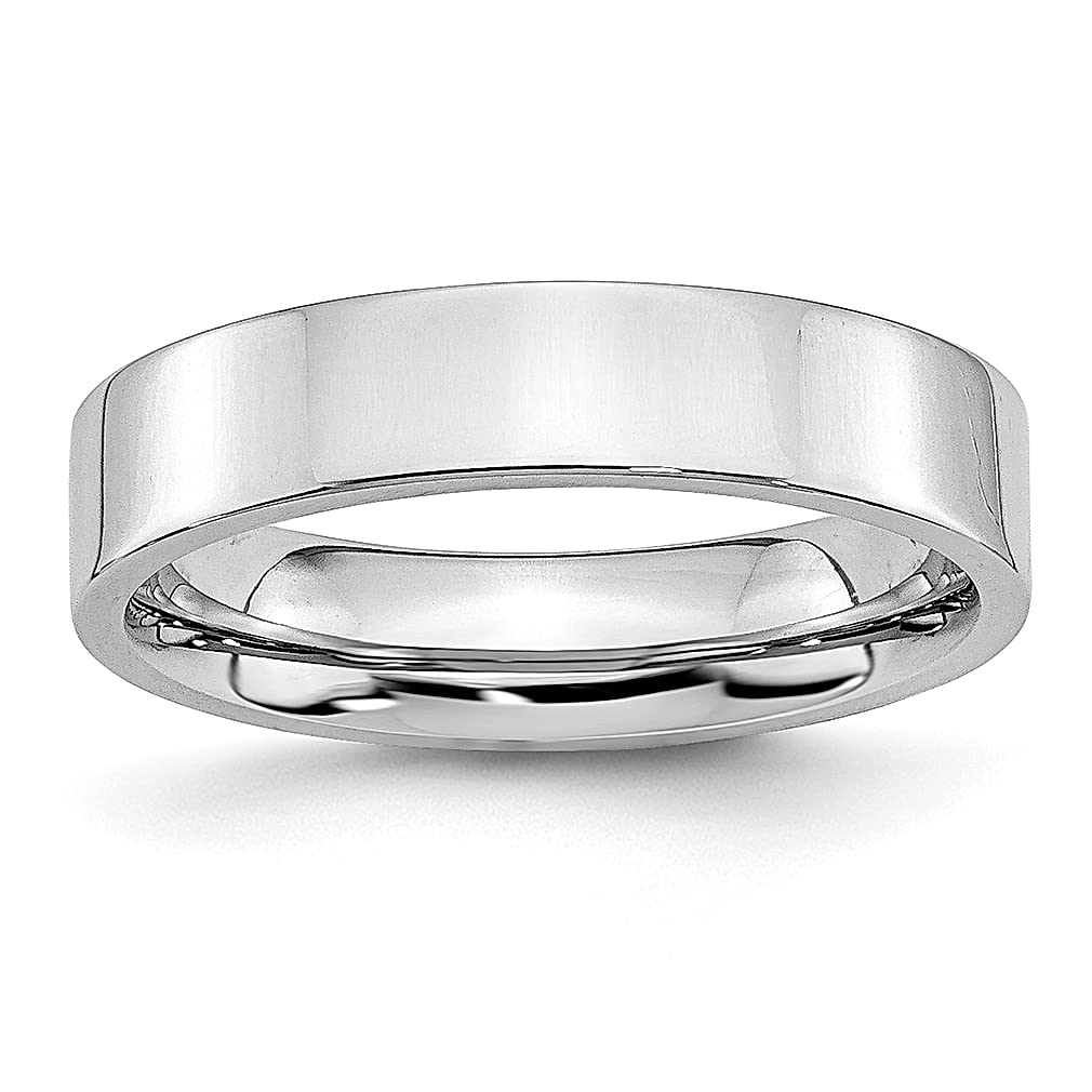 Cobalt 5mm Men's Wedding Band Ring - Classic Flat Comfort Fit Jewelry for Him, Groom, Dad | Perfect Gift for Anniversary, Engagement & Special Occasions