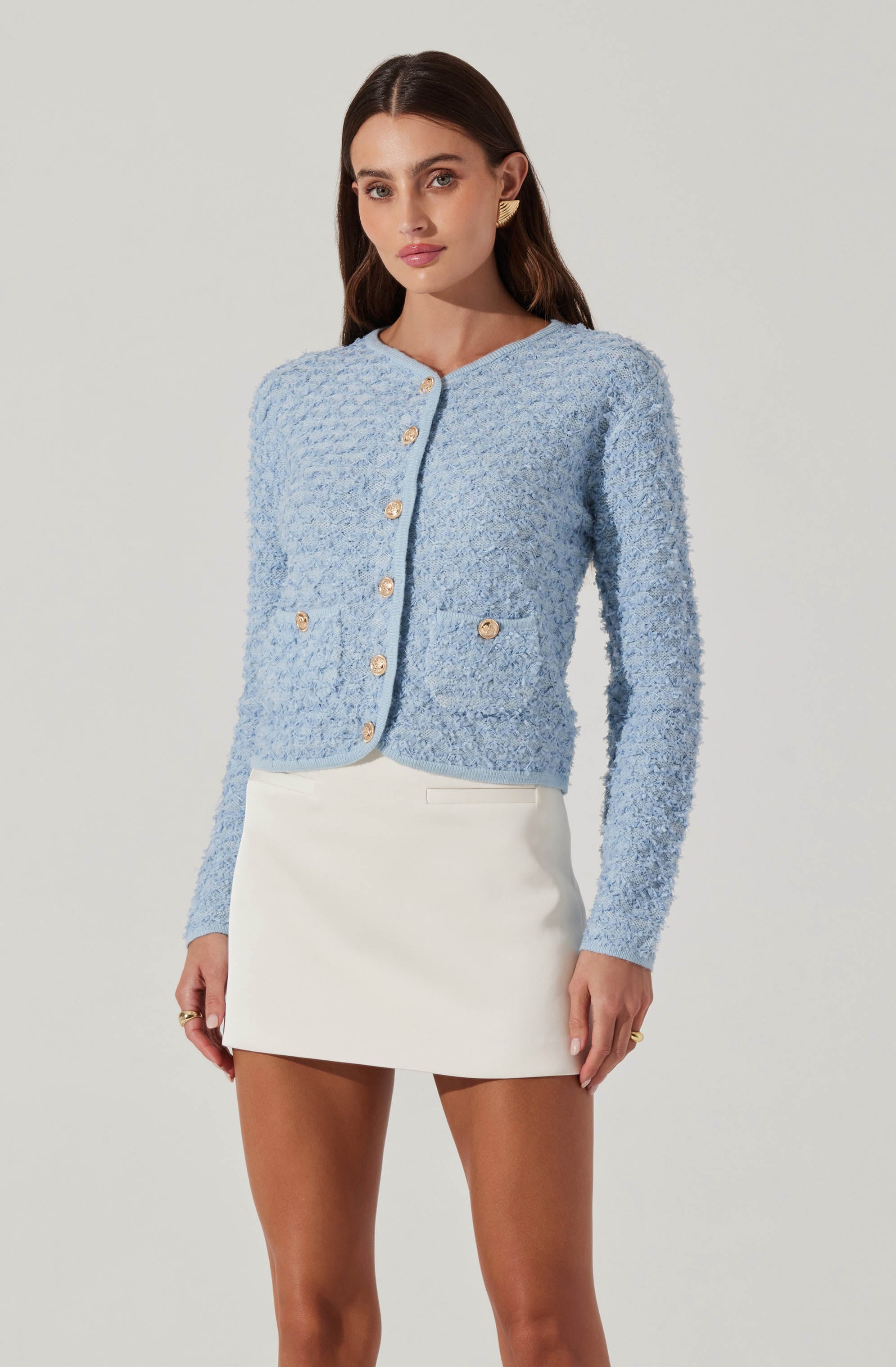 Textured Patch Pocket Cardigan for Women - Cozy Knit Sweater with Front Pockets | Perfect for Fall Layering, Casual Outfits & Coffee Dates