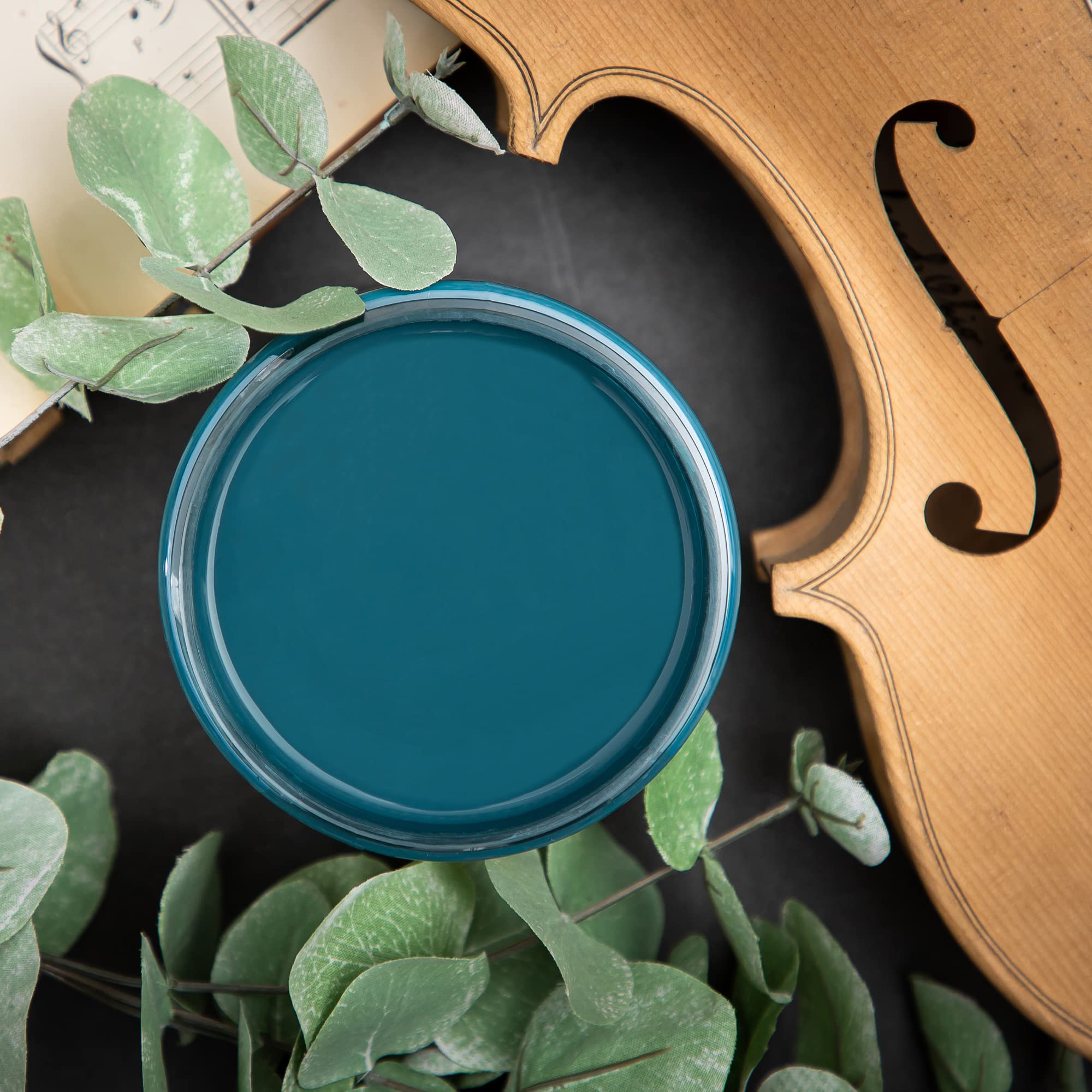 Dixie Belle Chalk Mineral Paint - Antebellum Blue (16oz) | Matte Dark Teal Furniture Paint for DIY Projects | Perfect for Upcycling, Cabinets, Dressers & Home Decor