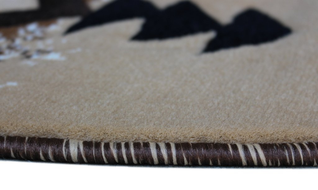 Champion Rugs Southwest Native American Indian Berber Beige Area Rug 5x5 Feet Round - Perfect for Boho Living Room, Bedroom & Office Decor