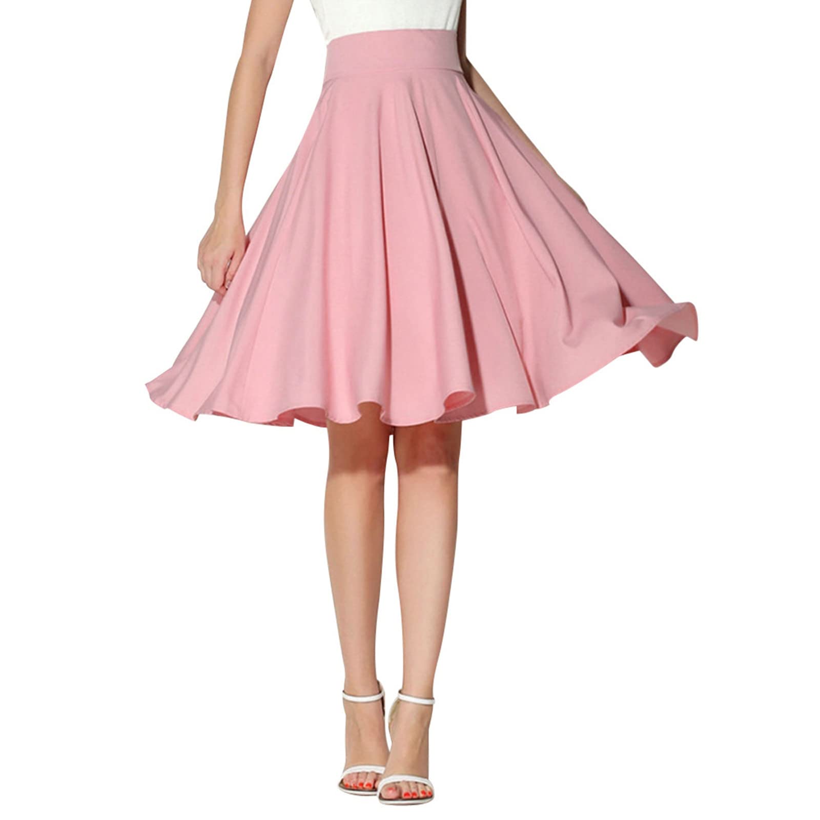 GTMANG Women's Summer Casual Chiffon Dress - High Waist A-Line Midi Dress with Pleated Maxi Skirt | Beach Vacation, Party Wear, Office Outfit