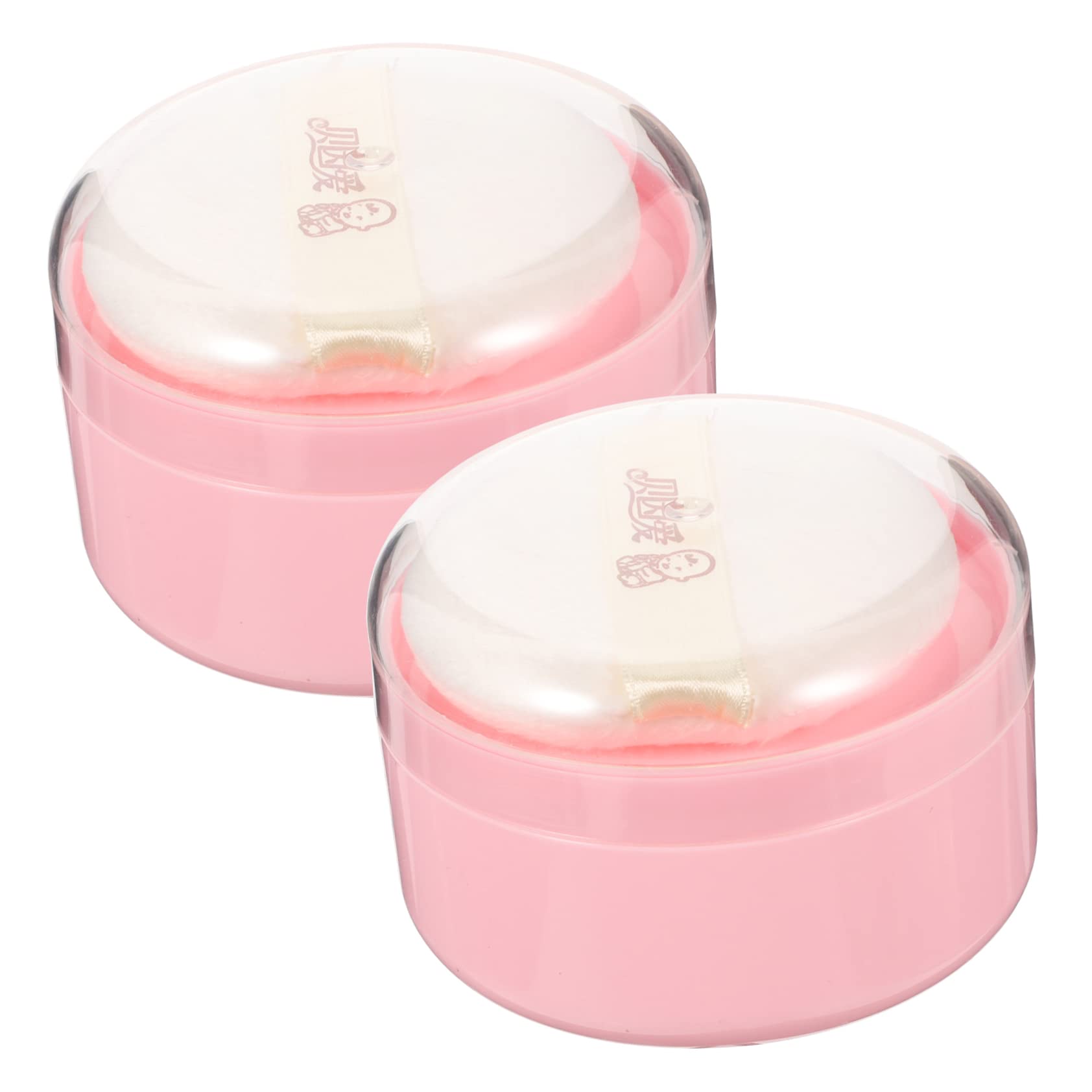 GAFOKI 2-Pack Powder Puff Boxes - Travel Makeup Powder Container with Lid, Baby Powder Puff Case for Body & Face Dusting - Perfect for Home, Salon, and On-the-Go Touch Ups