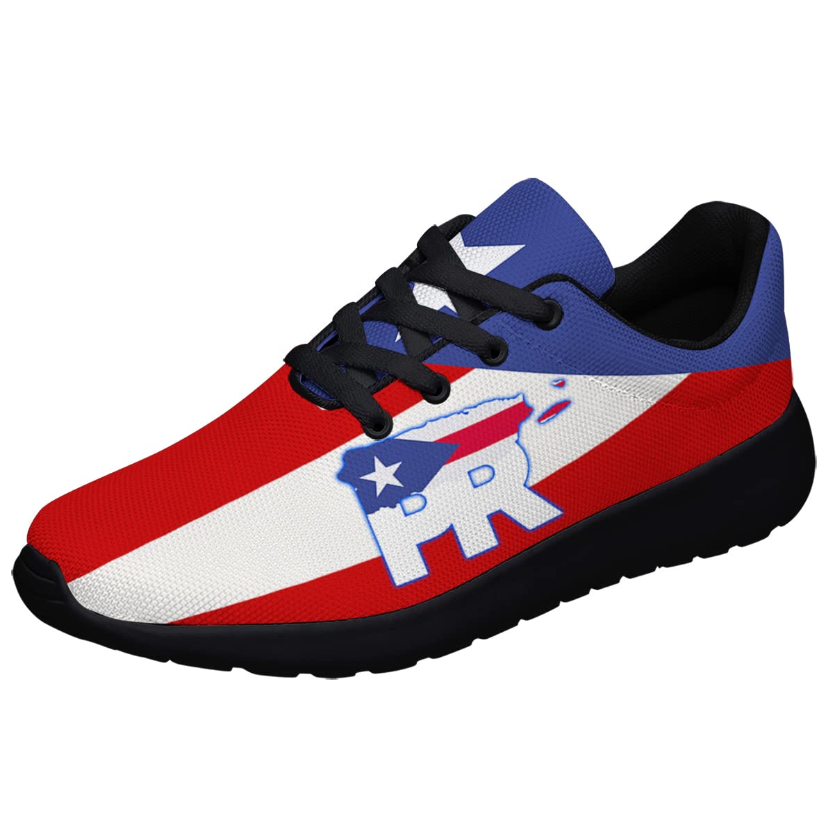 Sonzj-II Puerto Rico Flag Running Shoes for Men & Women - Lightweight Athletic Sneakers for Jogging, Gym & Casual Wear - Perfect Gift for Friends & Family