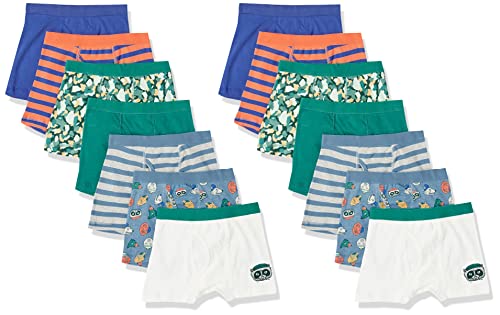 Amazon Essentials Boys' Cotton Boxer Briefs Underwear Multipack - Soft Breathable Kids Underwear for School, Sports & Everyday Comfort