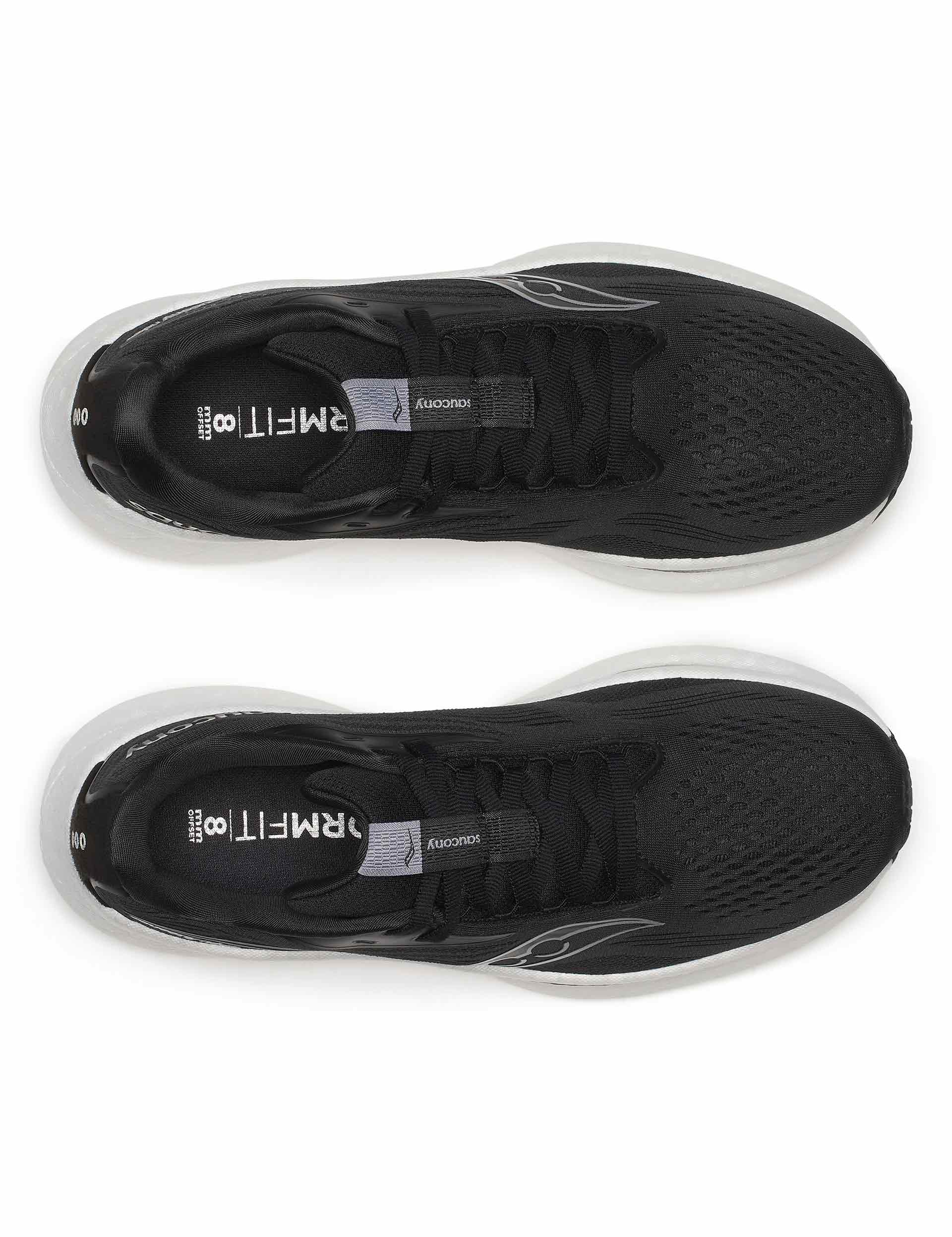 Ride 18 Black/White Running Shoes - Lightweight Cushioned Sneakers for Men & Women - Perfect for Jogging, Gym Workouts & Daily Wear