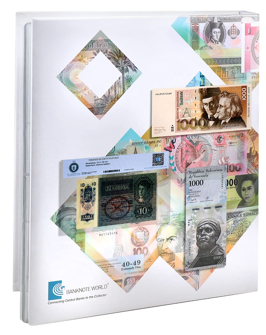 Premium TAP & Banknote Album with 25 Clear Pockets - Perfect for Currency Collectors, Coin Enthusiasts & Travel Souvenir Organization