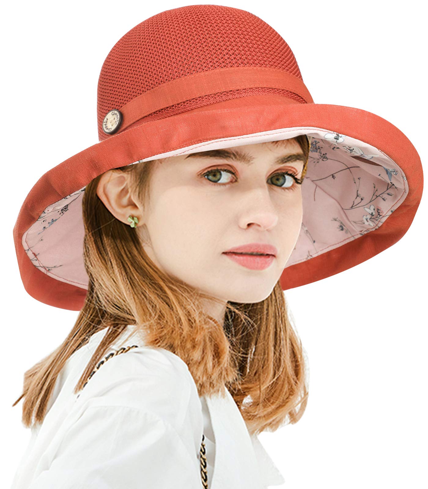 Sumolux UPF 50+ Wide Brim Sun Hat for Women - Trendy UV Protection Beach Hat, Summer Travel & Outdoor Activities Accessory