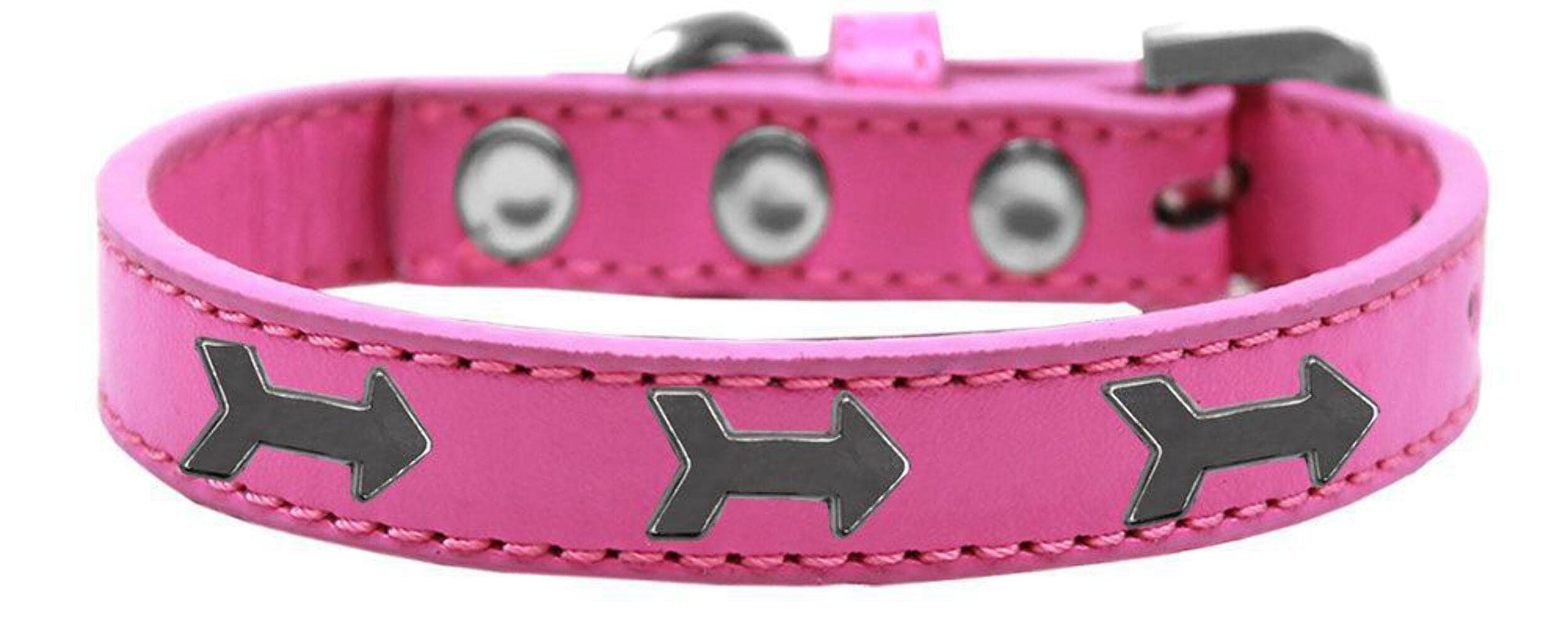 Stylish White 'Arrows' Dog Collar for Puppies & Pets - Durable Fashion Accessory for Walks, Training & Everyday Wear
