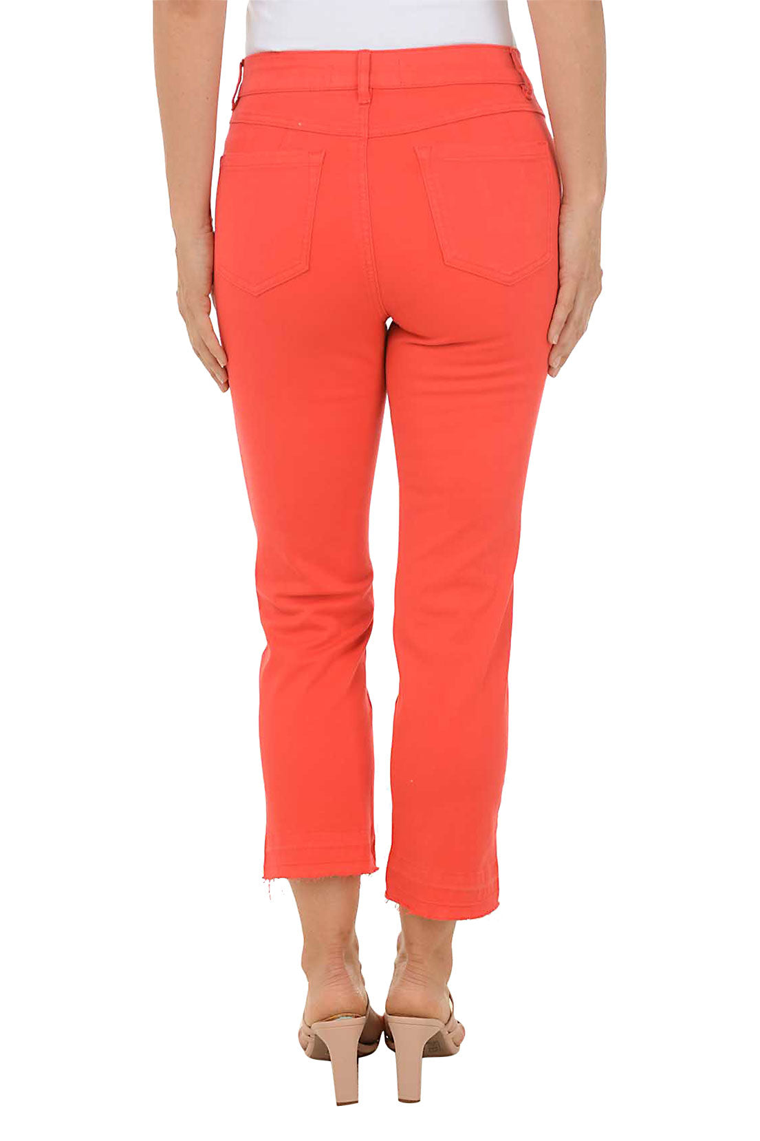 Distressed Hem Denim Ankle Pants for Women - High Waist Skinny Jeans with Ripped Details | Perfect for Casual Outfits, Streetwear & Everyday Wear