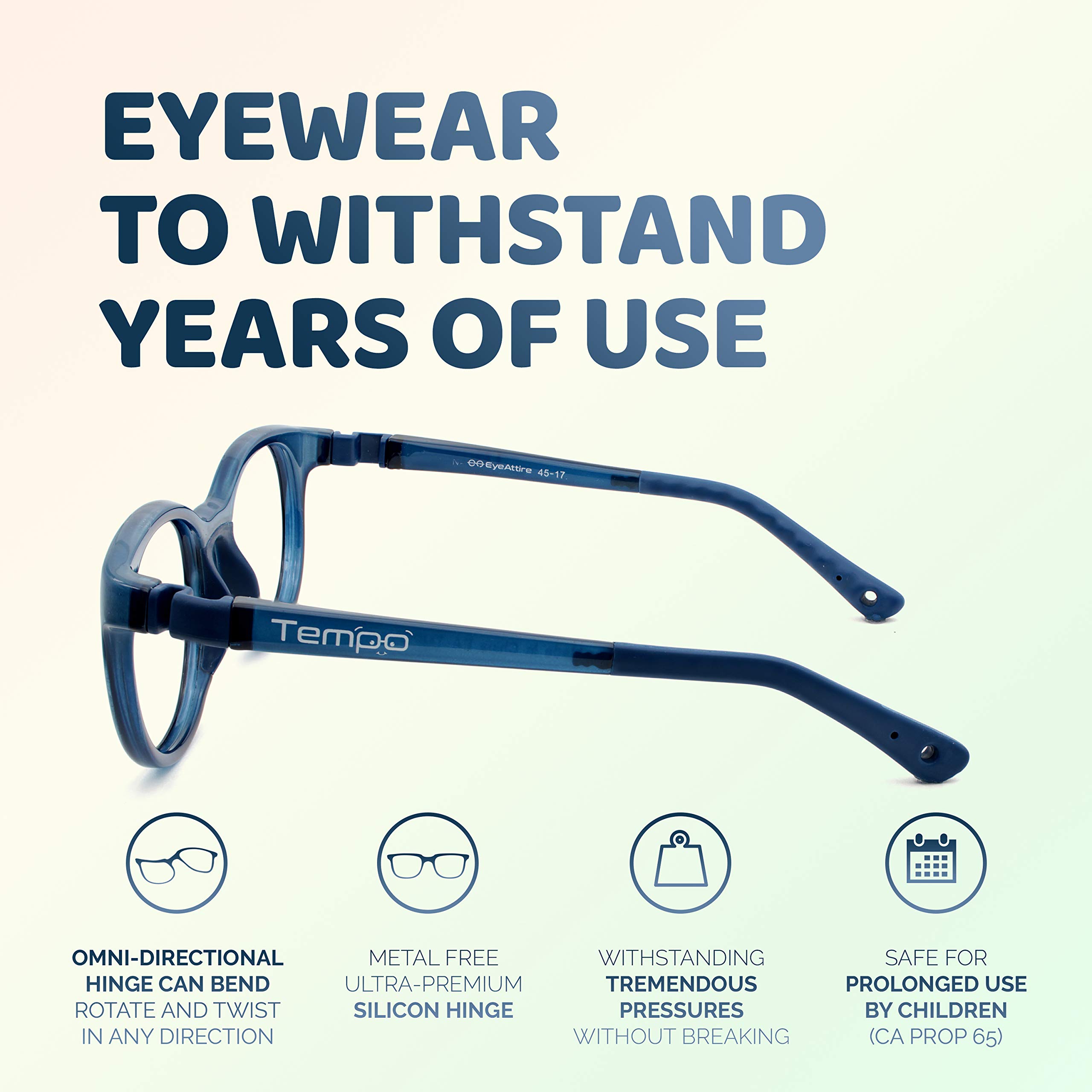 Unbreakable Kids Glasses - Flexible & Durable Children's Eyewear for Boys & Girls - Perfect for School, Sports, and Everyday Wear - Model 3011