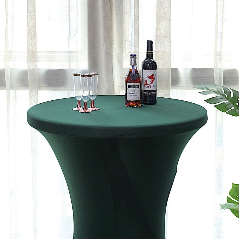 Stretchable Spandex Cocktail Table Cover - Waterproof & Wrinkle-Resistant - Perfect for Parties, Weddings, and Events