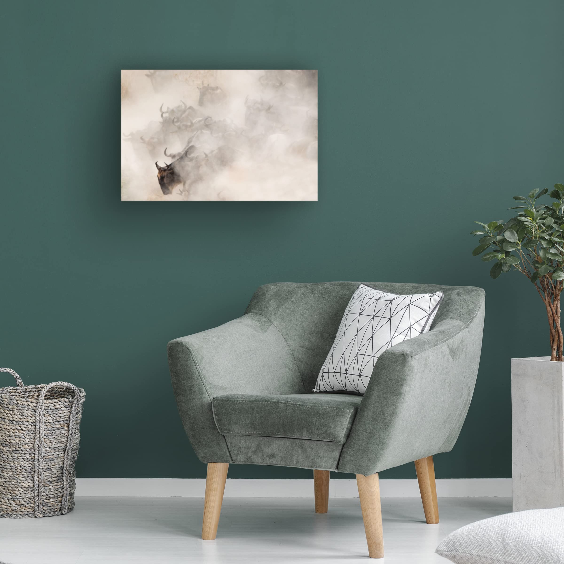 Trademark Fine Art 'Dust' Canvas Wall Art Print by Valerio Ferraro - Modern Abstract Painting for Living Room, Bedroom & Office Decor