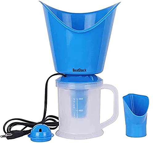 BeatStock All-in-One Vaporizer Steamer for Cold & Cough Relief - Portable Steam Inhaler with Nose Steamer & Facial Sauna for Adults & Kids - Made in India | Perfect for Home Use, Travel, and Respiratory Care