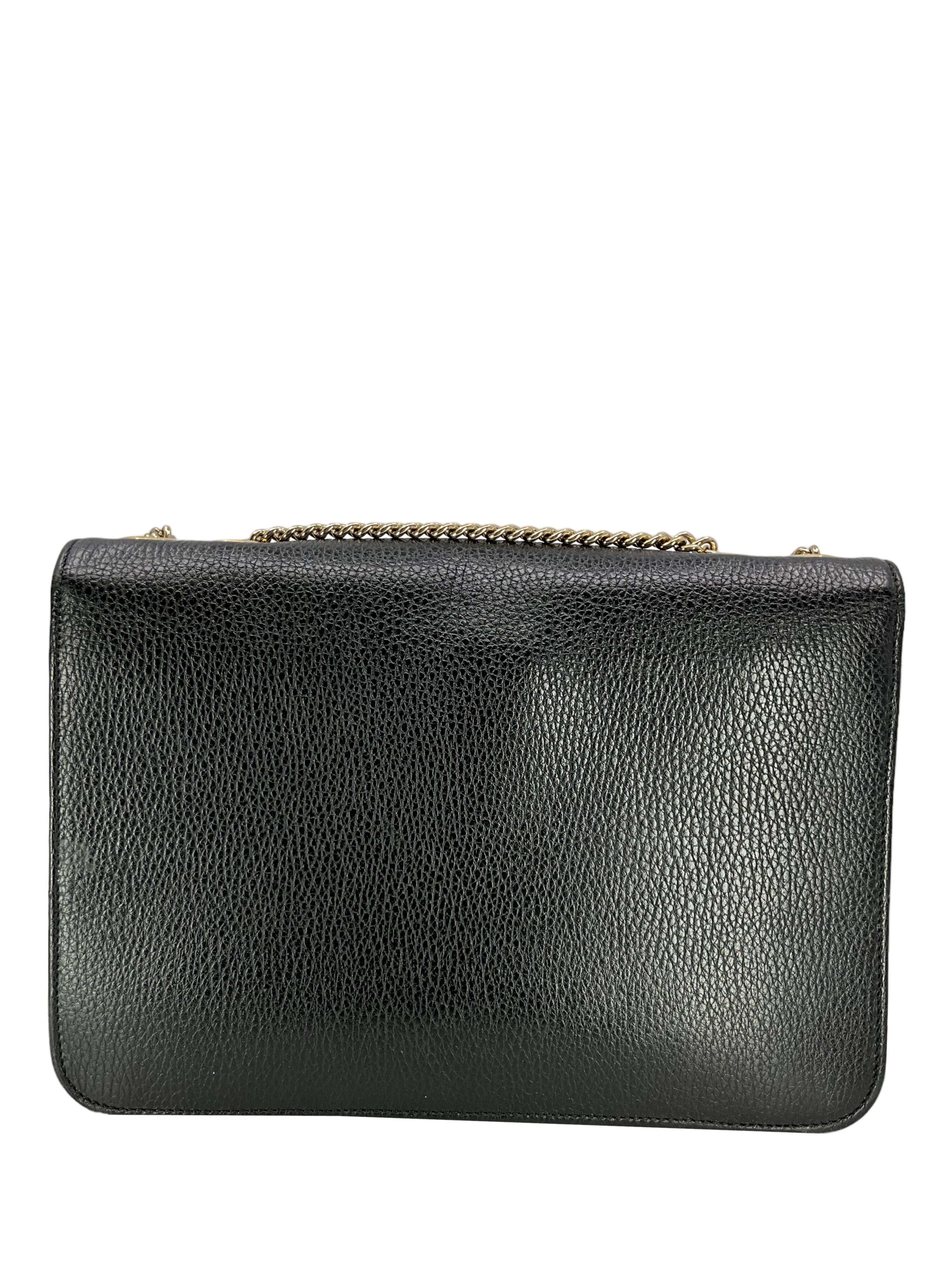 Gucci GG Interlocking Medium Dollar Leather Shoulder Bag for Women - Luxury Designer Handbag for Work, Travel & Evening Events