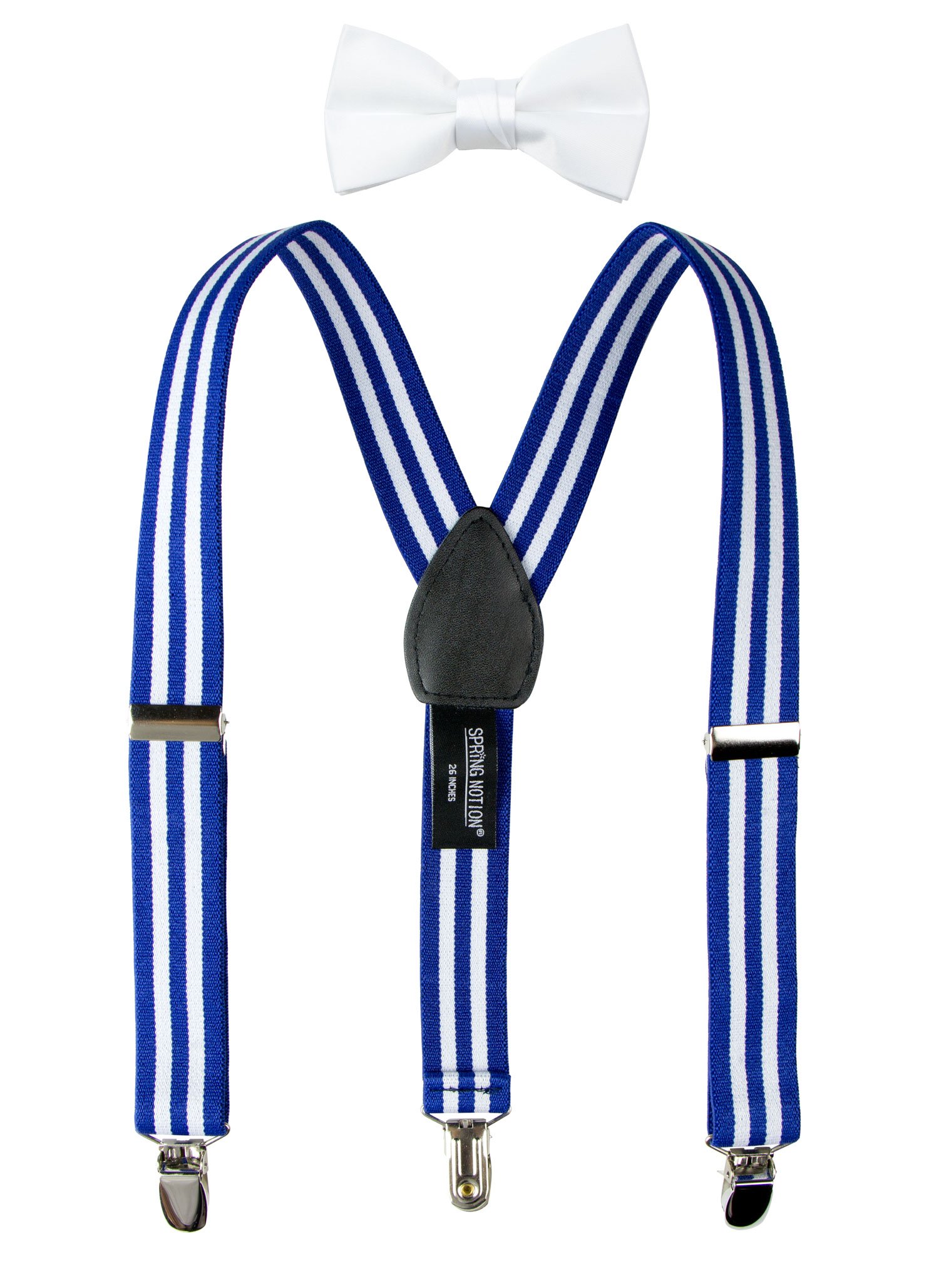 Spring Notion Boys' 4-Piece Suspenders Outfit Set | Trendy Spring Collection for Kids | Perfect for Easter, Weddings & Family Photos