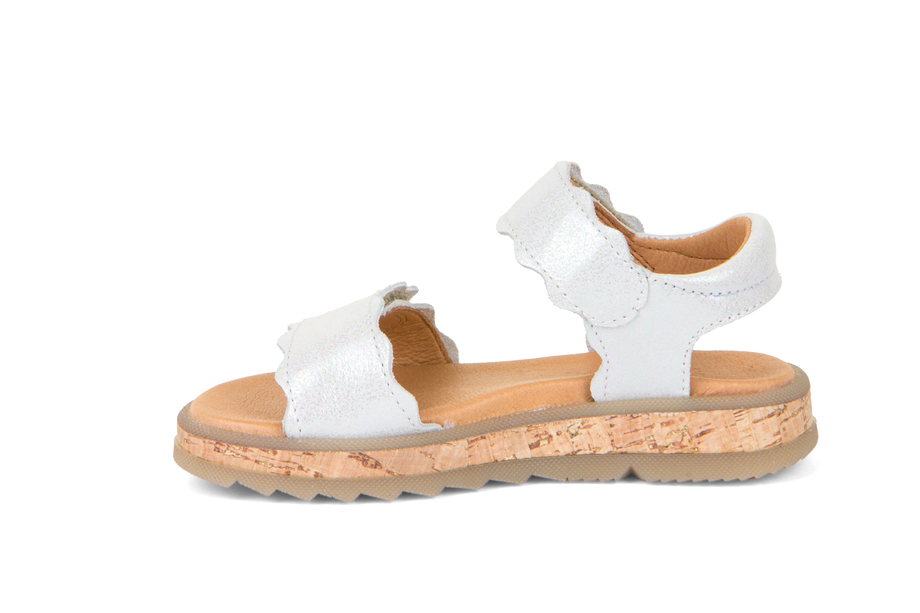 Froddo Alana Girls' Sandals - Shiny White Comfortable Summer Shoes for Kids, Perfect for Beach, Pool, and Outdoor Play