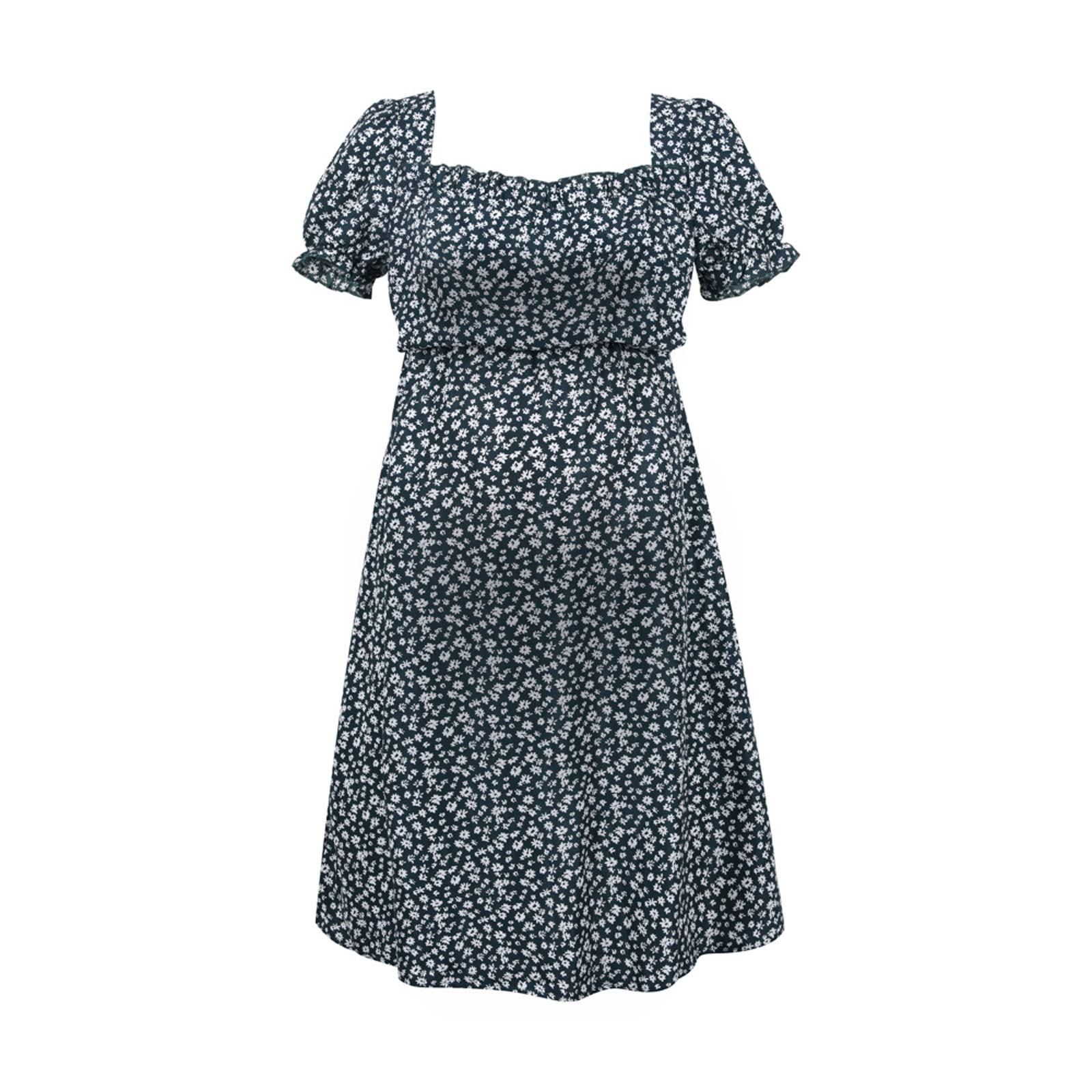 Wovilon Maternity Dresses for Women - Plus Size Ruched Summer & Spring Casual Pregnancy Clothes - Perfect for Baby Showers, Maternity Photos & Everyday Comfort