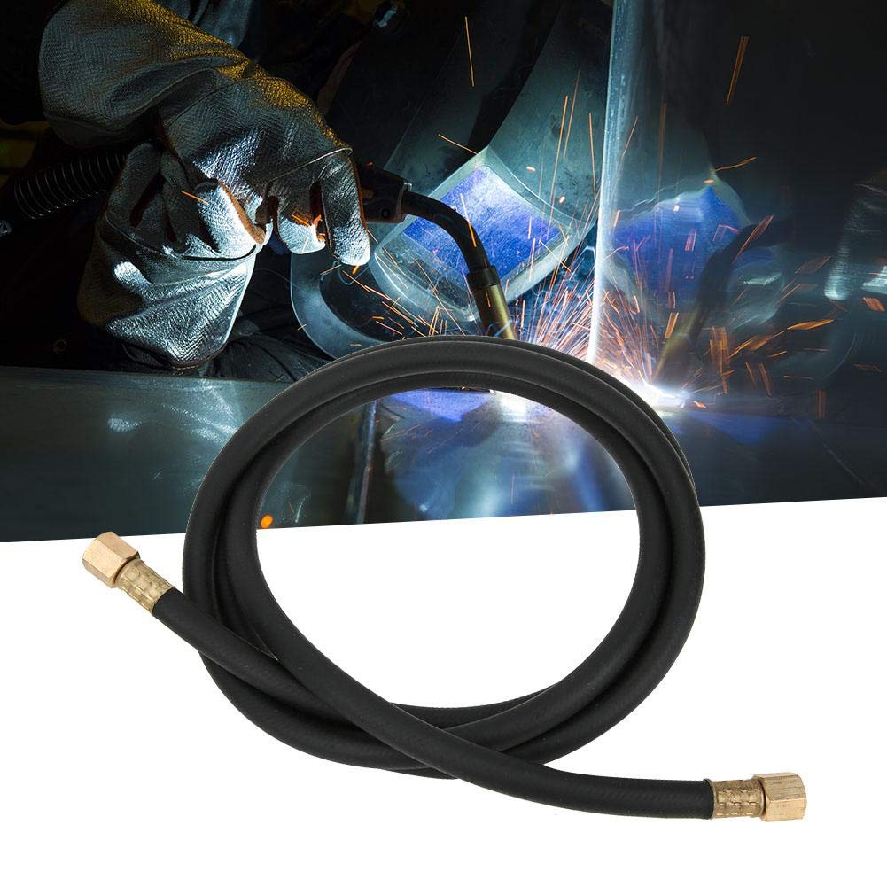 **Garosa 1/4 Inch High-Flexibility Inert Gas Hose - Rubber & Brass Construction for Compressed Air, Argon, Nitrogen, CO2 (2M) - Ideal for Welding, Pneumatic Tools & Industrial Applications**
