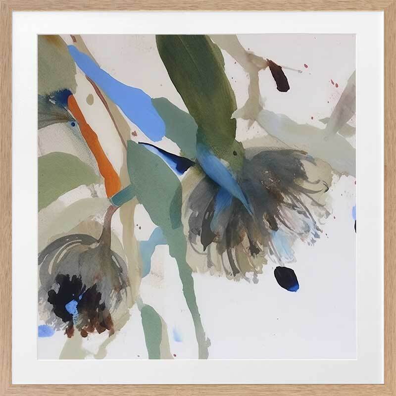 Blue Nectar II Framed Art Print - Premium Canvas Wall Decor for Living Room, Bedroom & Office - Modern Home & Office Decoration