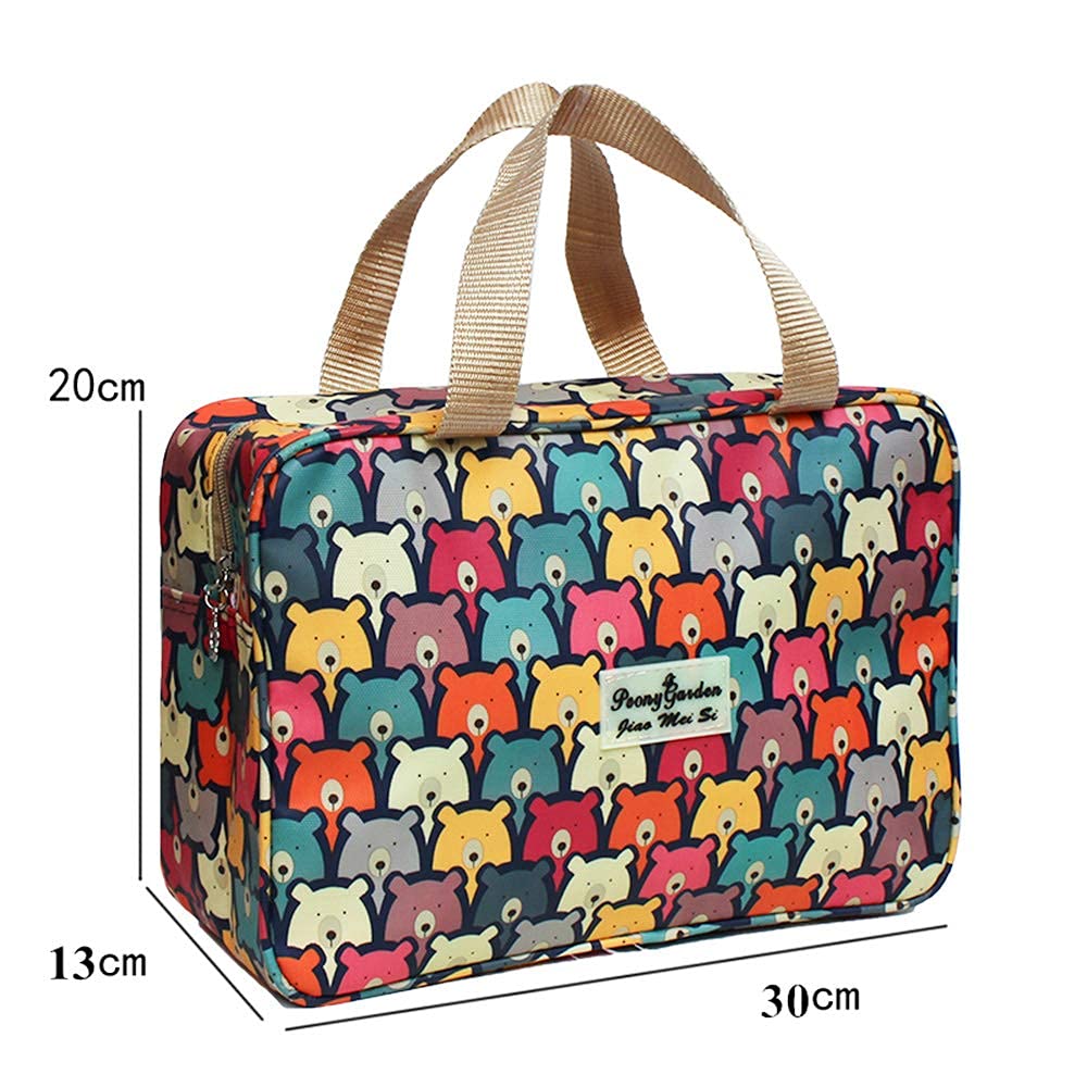 Water-Resistant Hanging Toiletry Bag for Women - Large Travel Cosmetic Organizer with Multiple Pockets, Portable Makeup Bag for Vacation, Gym, Camping & Outdoor Activities