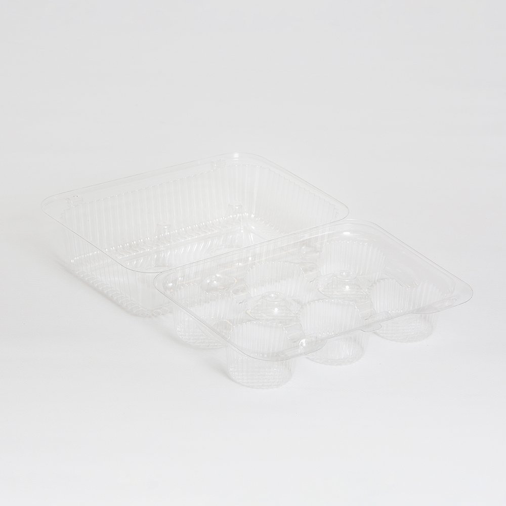 300 Heavy-Duty PETE 6-Count Muffin & Cupcake Containers - Perfect for Bakeries, Catering & Party Dessert Displays